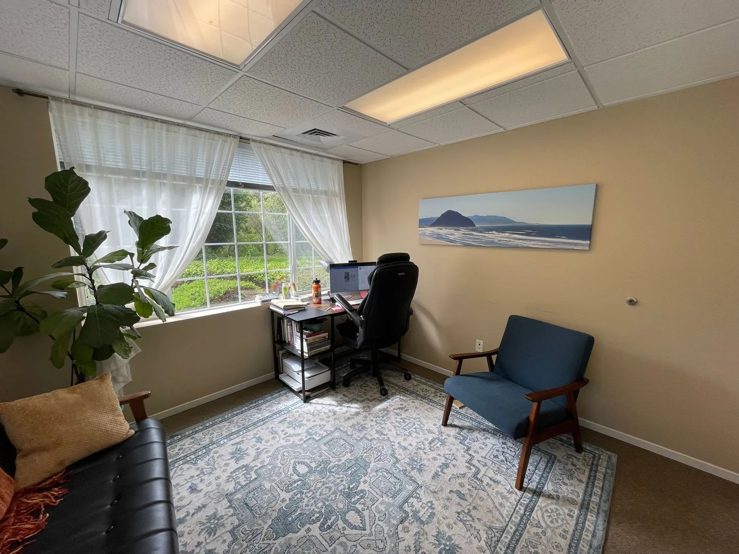 Comfortable therapy room in the Avila Beach office